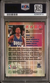 2001 Topps Chrome Fast & Furious Ff09 Ray Allen Refractor PSA 9