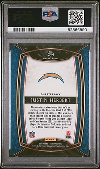 2020 Panini Select 244 Justin Herbert PSA 10