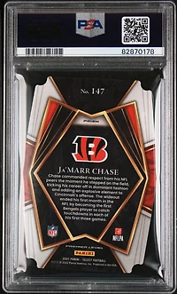 2021 Panini Select 147 Ja'marr Chase Die-cut Silver Prizm PSA 10