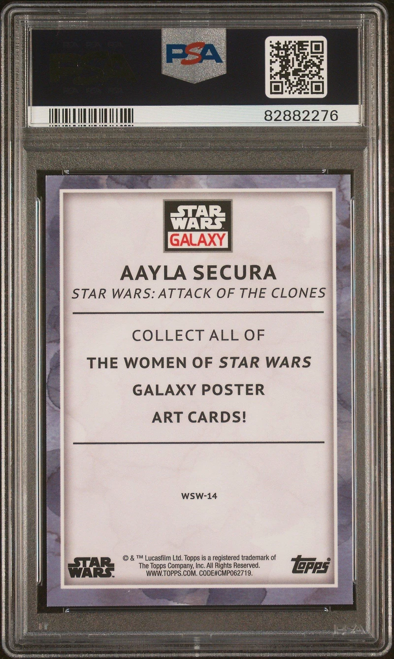 2023 Topps Chrome Star Wars Galaxy Women Of Star Wars Poster Art Wsw14 Aayla Secura Atomic PSA 10