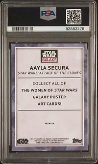 2023 Topps Chrome Star Wars Galaxy Women Of Star Wars Poster Art Wsw14 Aayla Secura Atomic PSA 10