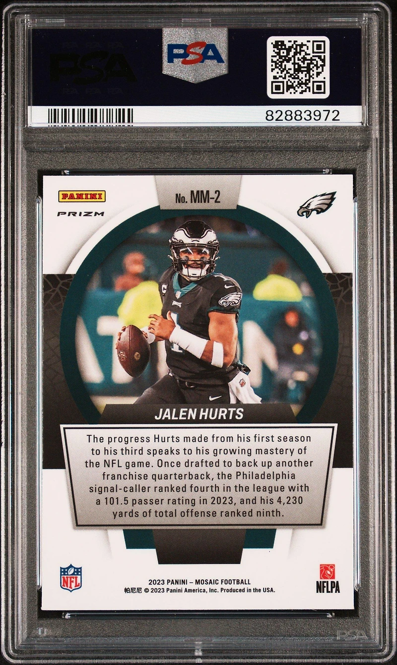 2023 Panini Mosaic Men Of Mastery Mm2 Jalen Hurts Silver PSA 10