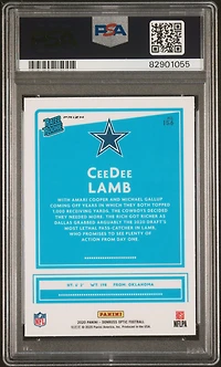 2020 Panini Donruss Optic 156 Ceedee Lamb Holo PSA 9