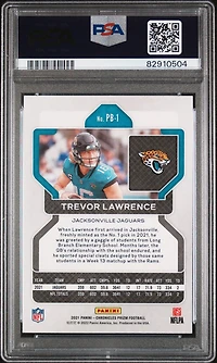 2021 Panini Chronicles Prizm Black Pb-1 Trevor Lawrence PSA 10