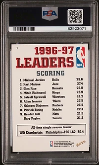 1997 Hoops 1 Michael Jordan PSA 8