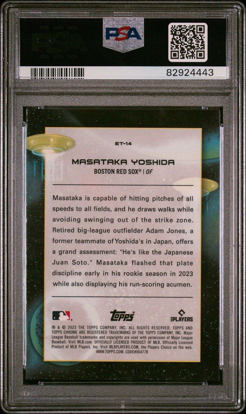 2023 Topps Cosmic Chrome Extraterrestrial Talent Et14 Masataka Yoshida PSA 10