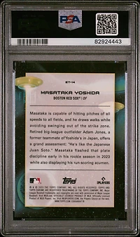 2023 Topps Cosmic Chrome Extraterrestrial Talent Et14 Masataka Yoshida PSA 10