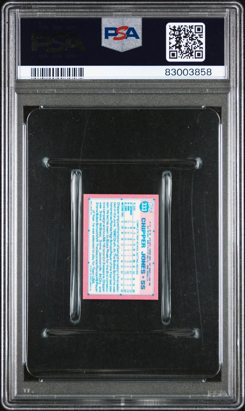 1991 Topps Micro 333 Chipper Jones PSA 9