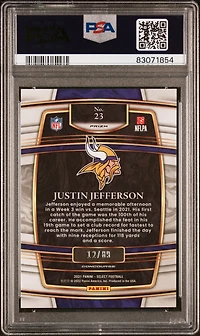 2021 Panini Select 23 Justin Jefferson Dragon Scale PSA 10