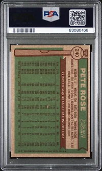 1976 Topps 240 Pete Rose PSA 8