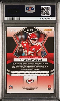 2022 Panini Mosaic 293 Patrick Mahomes Ii Fusion Red/yellow Choice PSA 10