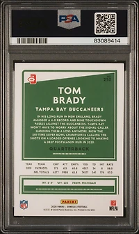 2020 Panini Donruss 230 Tom Brady Sp PSA 10