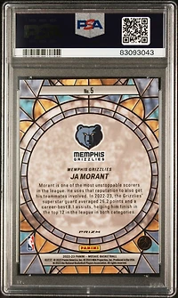 2022 Panini Mosaic Stained Glass 5 Ja Morant PSA 10