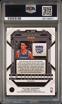2022 Panini Prizm 245 Keegan Murray Silver Prizm PSA 10