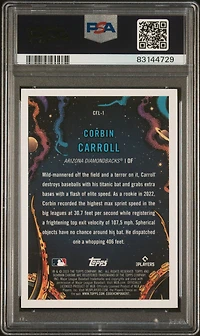 2023 Bowman Chrome It Came For The League Cfl1 Corbin Carroll PSA 10