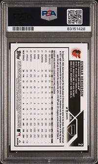2023 Topps Chrome 2 Gunnar Henderson Prism Refractor PSA 10