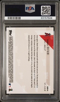 2018 Topps Now Moment Of The Week Mow6 Shohei Ohtani PSA 10