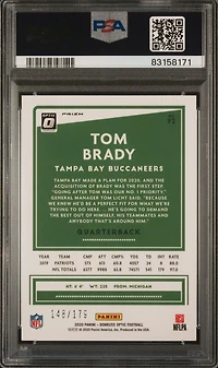 2020 Panini Donruss Optic 92 Tom Brady Blue PSA 9