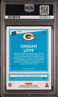 2020 Panini Donruss Optic 154 Jordan Love Velocity PSA