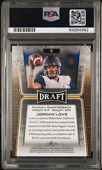2020 Leaf Draft 11 Jordan Love PSA 10