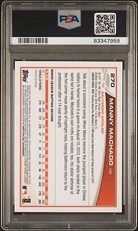 2013 Topps 270 Manny Machado Batting PSA 10