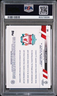 2022 Topps Uefa Club Competitions 28 Fabio Carvalho Sp PSA 9