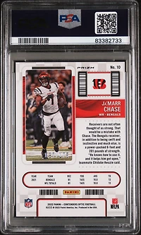 2022 Panini Contenders Optic 10 Ja'marr Chase Red PSA 10