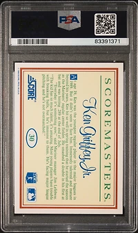 1989 Scoremasters 30 Ken Griffey Jr. PSA