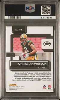 2022 Panini Donruss 319 Christian Watson Press Proof Premium PSA 10