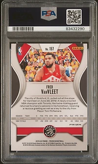 2019 Panini Prizm 157 Fred Vanvleet Choice Prizm-blue/yellow/green PSA 9