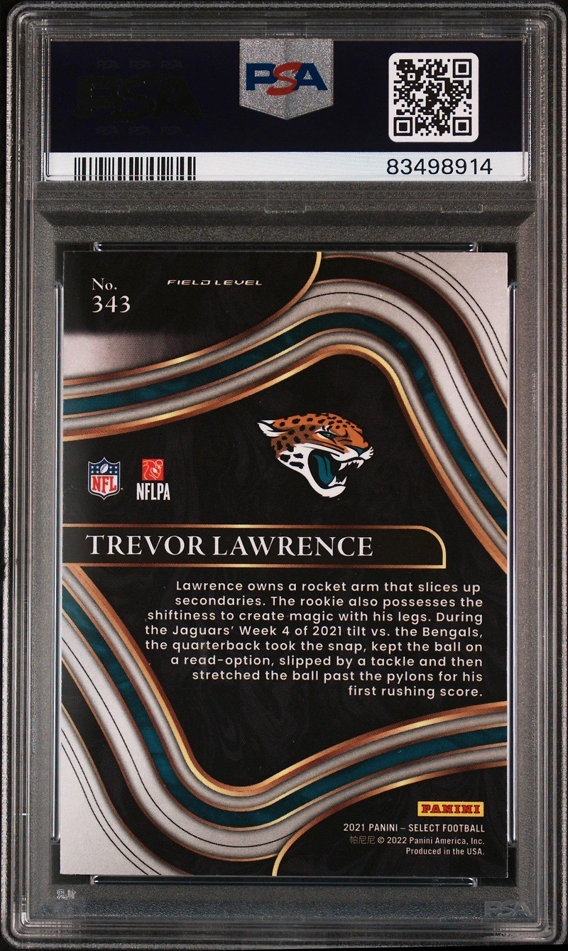 2021 Panini Select 343 Trevor Lawrence PSA 10
