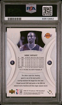 2006 Sp Authentic 37 Kobe Bryant PSA 10