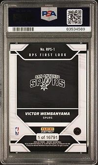 2023 Panini Instant Rps First Look Rps1 Victor Wembanyama PSA 10