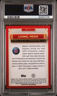 2022 Topps Jade Edition Uefa Club Competitions Chinese New Year Ny1 Lionel Messi PSA 10