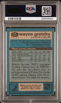 1981 Topps 16 Wayne Gretzky PSA 8