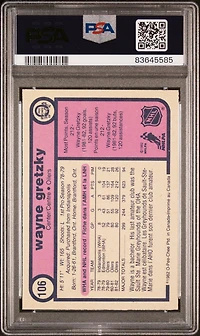 1982 O-pee-chee 106 Wayne Gretzky PSA 8