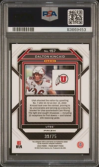 2023 Panini Prizm Draft Picks 157 Dalton Kincaid Purple Prizm PSA 10