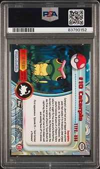 1999 Topps Pokemon Tv 10 Caterpie Foil PSA