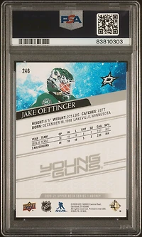 2020 Upper Deck 246 Jake Oettinger PSA 9