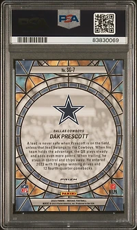 2023 Panini Mosaic Stained Glass Sg7 Dak Prescott PSA 10