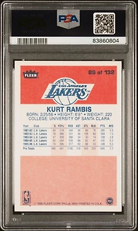 1986 Fleer 89 Kurt Rambis PSA 9