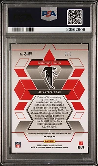 2023 Panini Mosaic Showtime Signature Ssmv Michael Vick Choice Black Gold Fusion PSA 10