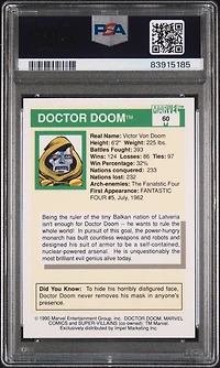 1990 Marvel Universe 60 Doctor Doom PSA 10