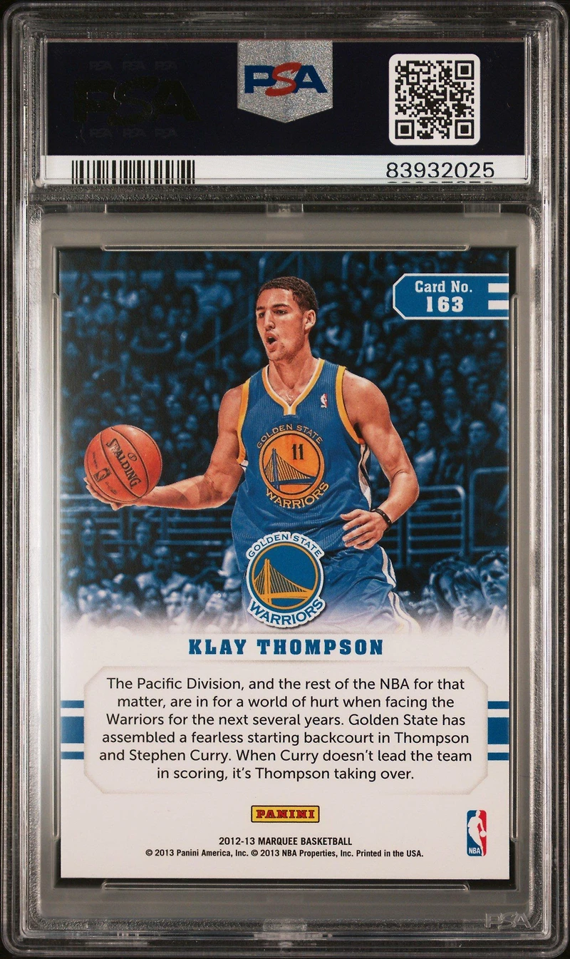 2012 Panini Marquee 163 Klay Thompson PSA 9