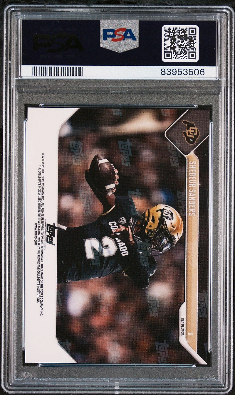 2023 Bowman U Now 5 Shedeur Sanders PSA 10