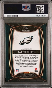 2020 Panini Select 250 Jalen Hurts Silver Prizm PSA 9