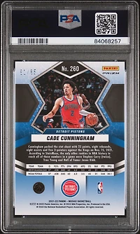 2021 Panini Mosaic 260 Cade Cunningham Blue Fast Break PSA 10