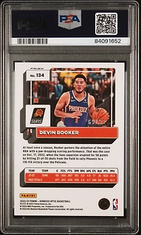 2022 Panini Donruss Optic 134 Devin Booker Fast Break Purple PSA 10
