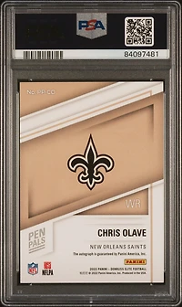 2022 Panini Donruss Elite Pen Pals Autographs Ppco Chris Olave PSA 10