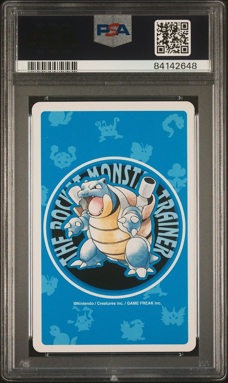 1998 Pokemon Blue Version Playing Cards 142a Aerodactyl 10 Of Clubs PSA 8